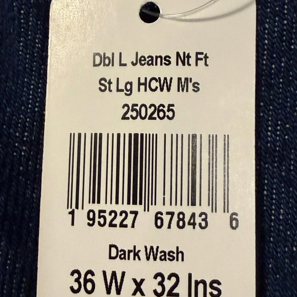 LL Bean Double L Jeans Mens 36x32 Dark Wash Comfort Waist Straight Leg 250265